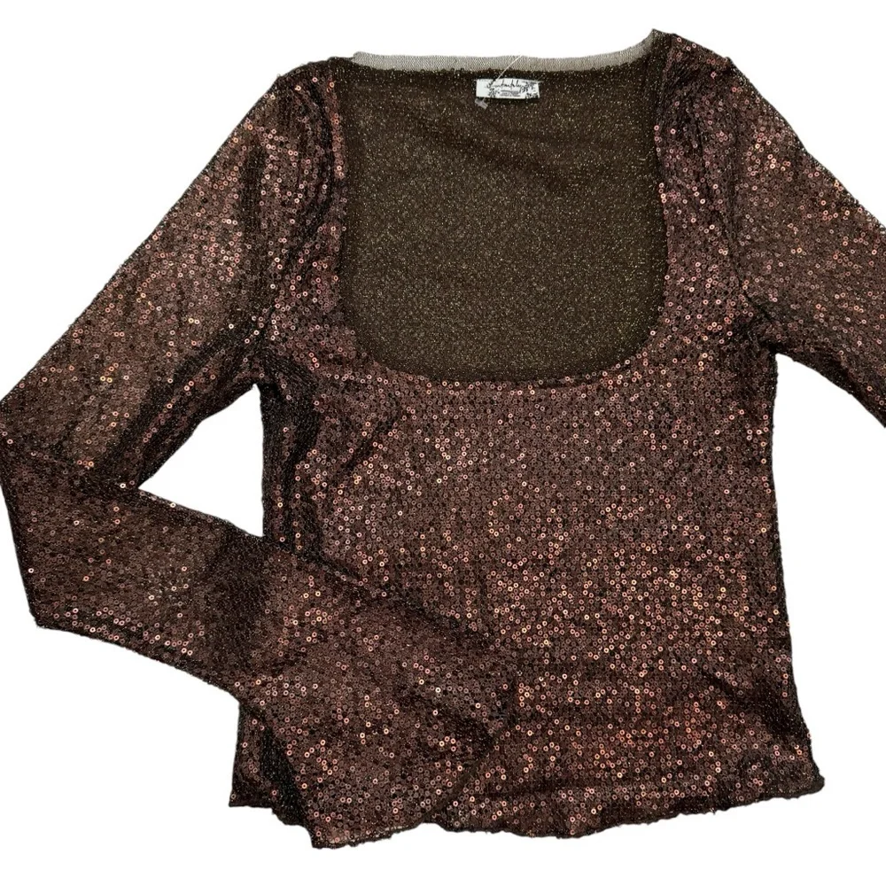 New Free People Late Night Disco Layering Hot Fudge Top Size S